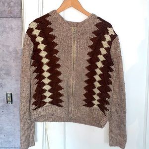 Oversized Zip Up Knit Sweater